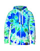 bluza z kapturem damska Damska Bluza Expres Zamek DR.CROW Tie Die Green