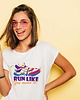 t-shirt damskie Koszulka damska oversize Run like