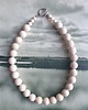 korale Naszyjnik choker ROOTS kamień rzeczny kule 12 mm