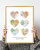 plakaty Plakat Personalizowana mapa PODRÓZE serca 6 miejsc