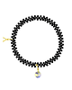 bransoletki ze szkła Bransoletka potrójna Swarovski Black 3