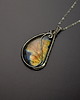 wisiory Wisiorek ze złotym labradorytem wire wrapping