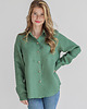 koszule damskie  Lniana koszula 100% len EUCALYPTUS GREEN
