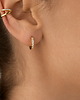 kolczyki srebrne Kolczyki koła 13mm "White Belle" z cyrkoniami - srebro 925 pozłacane