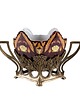 patery i talerze Patera secesyjna z ceramicznym wkładem i metalowym koszem, Art Nouveau