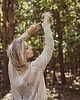 płaszcze damskie AŻUROWY PŁASZCZ BOHO, PUDROWY róż