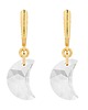 kolczyki swarovski Złote kolczyki z księżycami SWAROVSKI CRYSTAL