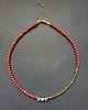 chokery Naszyjnik choker ROOTS jaspis czerwony, prasiolit, hematyt
