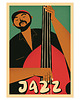 plakaty Jazz, Muzyk, Muzyka, Kontrabas, Plakat Muzyczny