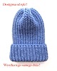 czapki damskie Niebieska czapka Lily 100% wełna handmade dostępna od ręki szybka wysyłka