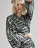 sukienki mini damskie Kimono miętowo-czarne Wildness Glow
