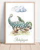 obrazy i plakaty do pokoju dziecięcego Dinozaur  Ankylozaur- Plakat do Pokoju Dziecka