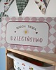 obrazy i plakaty do pokoju dziecięcego Niech trwa dzieciństwo - tabliczka plakat róż
