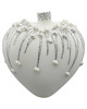 ozdoby choinkowe Bombka choinkowa: Serce matowe z brokatem: białe