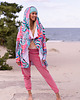 bluza z kapturem damska Aloha short coat leaves
