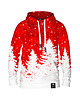 bluzy męskie Męska Bluza z kapturem DR.CROW Christmas Trees