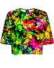 t-shirt damskie DR.CROW T-shirt Krótki CROP Jungle Leaves Red