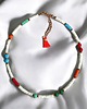 chokery Summer collection: naszyjnik - choker : muszla biała i lawa multicolor