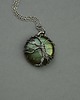 wisiory Wisiorek zielony labradoryt drzewo życia wire wrapping