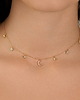 złote naszyjniki Choker/ naszyjnik cyrkonie "Moon-Stars"- srebro 925 pozłacane