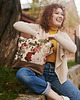 torby na ramię Boho bag w czerwone kwiaty