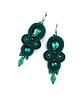 kolczyki soutache Anya kolczyki sutasz romantyczne małe lekkie zielone
