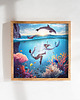 plakaty Surrealistyczny Plakat "Save Me" Kolaż 30x30cm