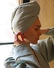 dodatki - łazienka - różne Muślinowy turban na włosy szałwia
