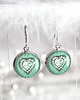kolczyki srebrne DIAMOND HEARTS - ŚLICZNE DELIKATNE kolczyki srebrne bigle