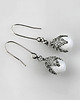 kolczyki wire wrapping Białe w siateczce - kolczyki (lub klipsy)