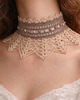 chokery Koronkowy choker beż & crem