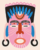 obrazy African mask  - obraz na płótnie lub plakat