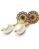 kolczyki pozłacane Kolczyki pozłacane Pearls /white/ perły naturalne vol. 16