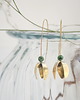 kolczyki wire wrapping Kolczyki-przebiśniegi z naturalnym kamieniem