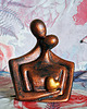 figurki i rzeźby Rzeźba z gipsu, Para Zakochanych, czerwona, wys. 11,5 cm