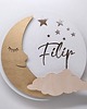 lampy do pokoju dziecka Oryginalna personalizowana lampka KSIĘŻYC z imieniem