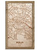 obrazy Drewniany obraz miasta - Berlin w dębowej ramie 70x50cm Heban