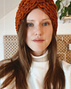 opaski do włosów Ruda opaska turban z grubej wełny peruwiańskiej