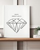 grafiki i ilustracje PLAKAT diament, shine bright like diamond
