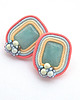 kolczyki soutache Pastelowe prostokąty