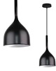 lampy wiszące Lampa wisząca zwis żyrandol lampa na sufit czarna LED E27