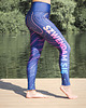 legginsy Sportowe legginsy damskie z wysokim stanem POZIOMICE granatowe XS