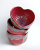 miski i misy Miska serce różowa z polewą