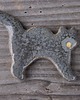 magnesy Ceramiczny magnes kot szary