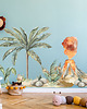 naklejki ścienne do pokoju dziecka Wulkan, palma i rośliny 