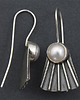 kolczyki wire wrapping Z perłami - kolczyki