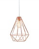 lampy wiszące Lampa wisząca Cage miedź loft 41cm