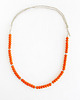 korale Orange lekki naszyjnik lniany
