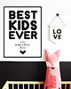 obrazy i plakaty do pokoju dziecięcego Plakat BEST KIDS EVER do pokoju dziecka, A2