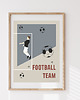 obrazy i plakaty do pokoju dziecięcego Plakat dla dzieci Football Team